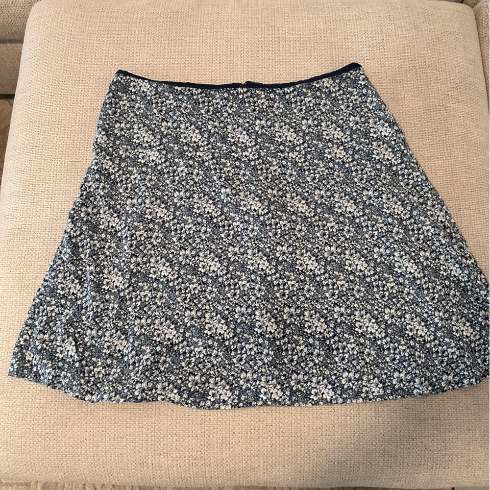 Ann Taylor Blue Floral Mini Skirt